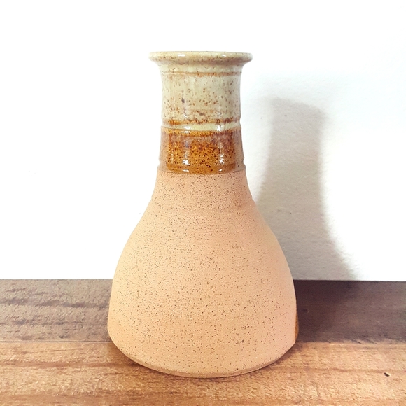 Vintage 90's Handmade Studio Pottery Vase Boho Southwest Desert Scene - Picture 3 of 7